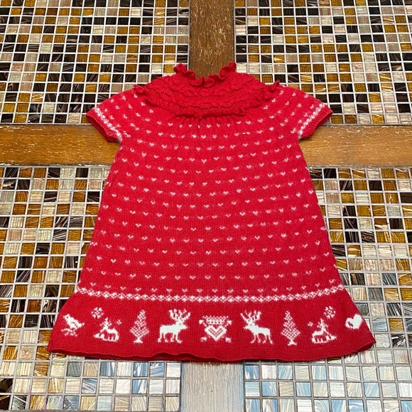 Ralph Lauren Reindeer Cable Sweater Dress - Picture 5 of 8